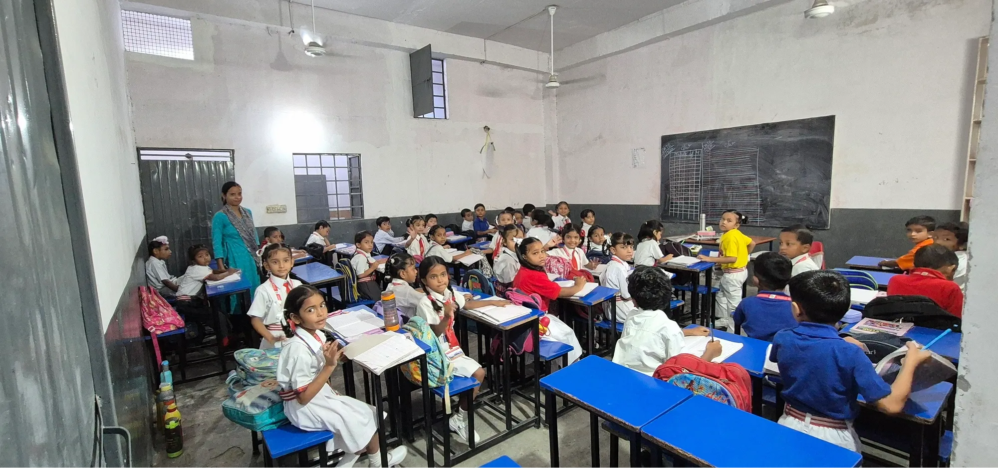 Primary classroom at Uttam Public School